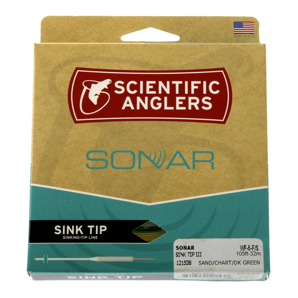 Scientific Anglers Sonar Sink Tip Fly Line Type 3 WF5F/S Sand Dark Green 1 Scientific Anglers Sonar Sink Tip Fly Line Type 3 WF5F/S Sand Dark Green