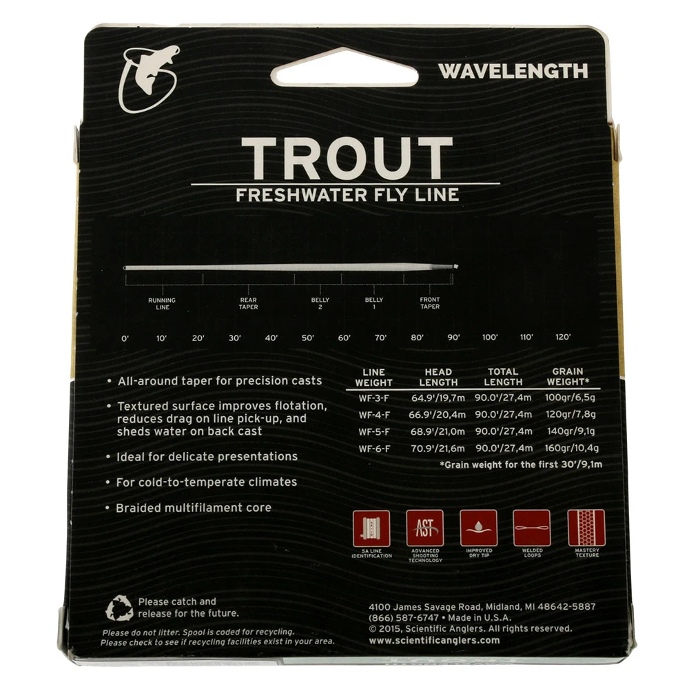 Scientific Anglers Wavelength Textured Trout Fly Line WF5F Willow 2 Scientific Anglers Wavelength Textured Trout Fly Line WF5F Willow - Image 2