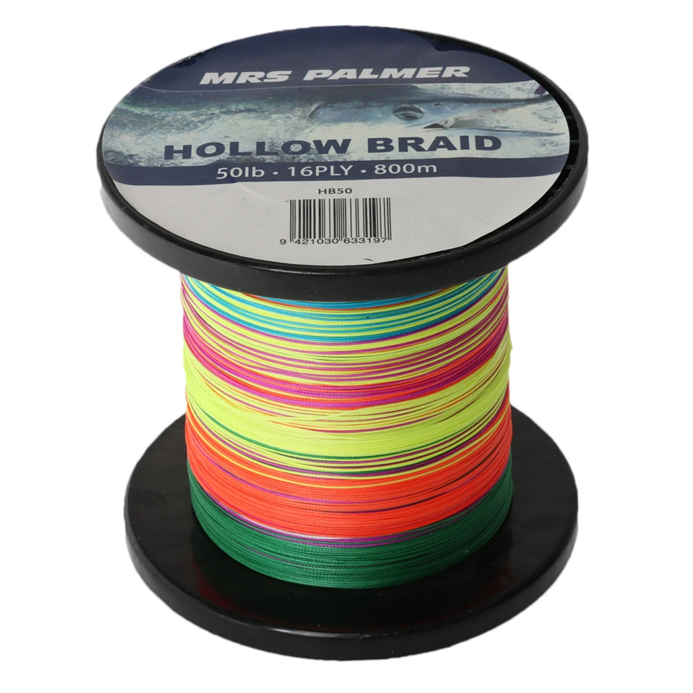 Sea Harvester Hollow Core Rainbow Braid 800m 50lb 1 Sea Harvester Hollow Core Rainbow Braid 800m 50lb