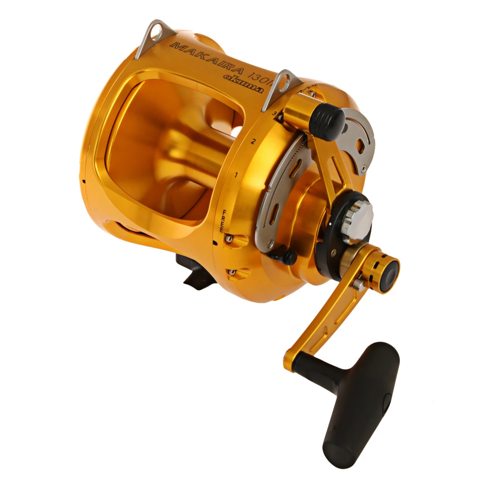 Okuma Makaira Gold 130W 2-Speed Game Combo 7ft 7in 60kg 2pc 1 Okuma Makaira Gold 130W 2-Speed Game Combo 7ft 7in 60kg 2pc