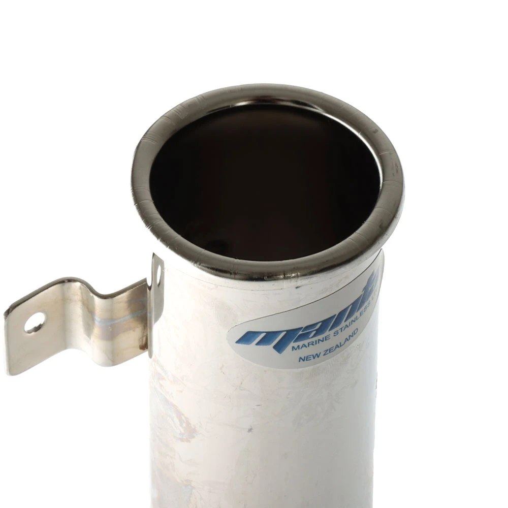 Manta 316 Polished Stainless Side Mount Rod Holder Straight 2 Manta 316 Polished Stainless Side Mount Rod Holder Straight - Image 2