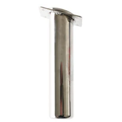 Manta Stainless Steel Rod Holder With Rolled Top - Angled And Offset