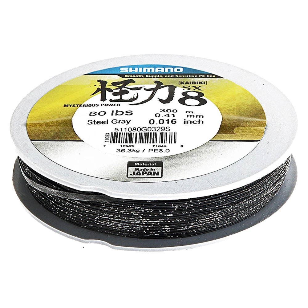 Shimano Kairiki SX8 Braid Steel Gray 300m 80lb 1 Shimano Kairiki SX8 Braid Steel Gray 300m 80lb