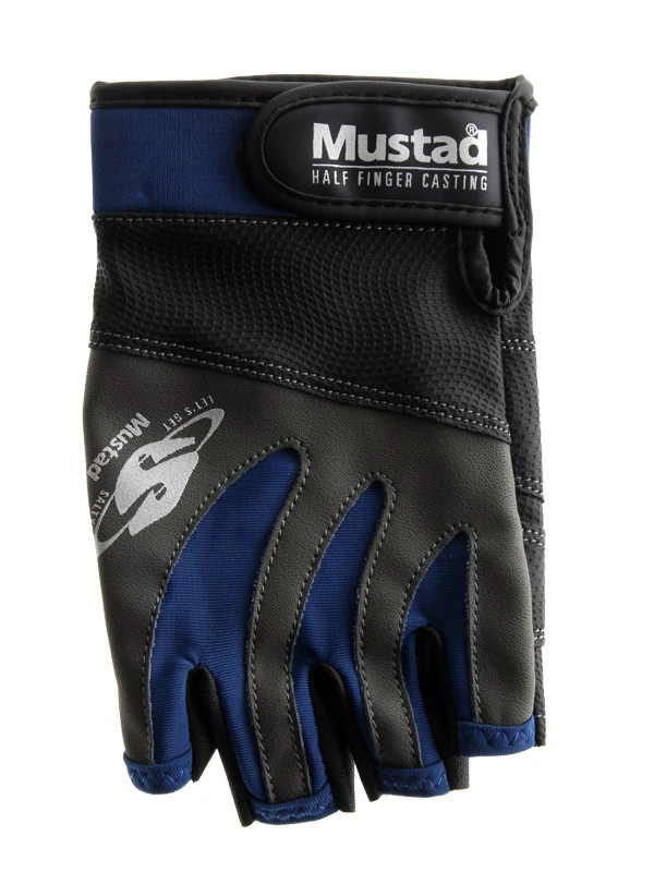 Mustad Half Finger Casting Gloves - Pair 1 Mustad Half Finger Casting Gloves - Pair