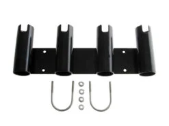 White Label Alloy 4 Rod Holder Rail Mount Black