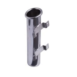 Manta 316 Polished Stainless Side Mount Rod Holder Angled