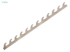 White Label Wall Mount Plywood Rod Rack Set 12 White Label Wall Mount Plywood Rod Rack Set -Recreational Fishing wm rodholder12 2